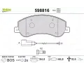 VALEO Sada brzdovch destiek kotouov brzdy ‐ VA 598816