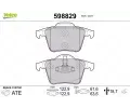 VALEO Sada brzdovch destiek kotouov brzdy ‐ VA 598829