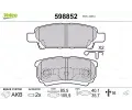 Sada brzdovch destiek VALEO ‐ VA 598852