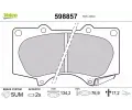 VALEO Sada brzdovch destiek kotouov brzdy ‐ VA 598857