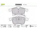 VALEO Sada brzdovch destiek kotouov brzdy ‐ VA 598860
