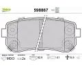 VALEO Sada brzdovch destiek kotouov brzdy ‐ VA 598867