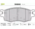 VALEO Sada brzdovch destiek kotouov brzdy ‐ VA 598868