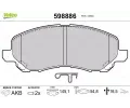 VALEO Sada brzdovch destiek kotouov brzdy ‐ VA 598886
