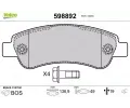 VALEO Sada brzdových destiček kotoučové brzdy ‐ VA 598892  VALEO Sada brzdových destiček kotoučové brzdy ‐ VA 598892