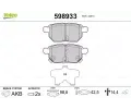 VALEO Sada brzdovch destiek kotouov brzdy ‐ VA 598933