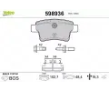 VALEO Sada brzdovch destiek kotouov brzdy ‐ VA 598936
