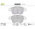 VALEO Sada brzdovch destiek kotouov brzdy ‐ VA 598998