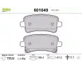 VALEO Sada brzdovch destiek kotouov brzdy ‐ VA 601049
