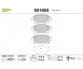 VALEO Sada brzdovch destiek kotouov brzdy ‐ VA 601060