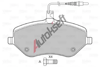 VALEO Sada brzdovch destiek kotouov brzdy VA 601072, 601072
