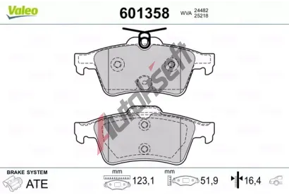 VALEO Sada brzdovch destiek VA 601358, 601358