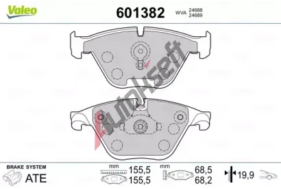 VALEO Sada brzdovch destiek VA 601382, 601382