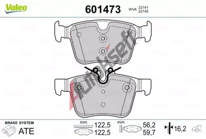 VALEO Sada brzdovch destiek VA 601473, 601473