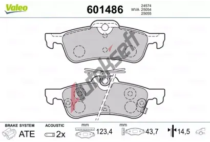 VALEO Sada brzdovch destiek VA 601486, 601486