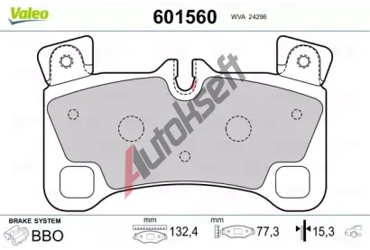 VALEO Sada brzdovch destiek VA 601560, 601560