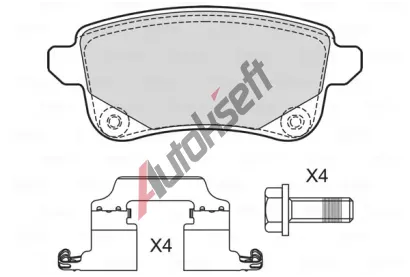 VALEO Sada brzdových destiček VA 601706, 601706  VALEO Sada brzdových destiček VA 601706, 601706