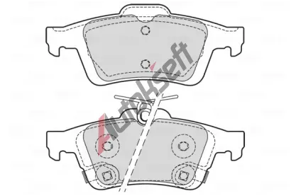 VALEO Sada brzdovch destiek VA 601709, 601709