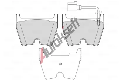 VALEO Sada brzdovch destiek VA 601757, 601757