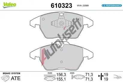 VALEO Sada brzdovch destiek E-PERFORMANCE VA 610323, 610323