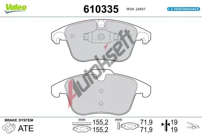 VALEO Sada brzdov�ch desti�ek E-PERFORMANCE VA 610335, 610335