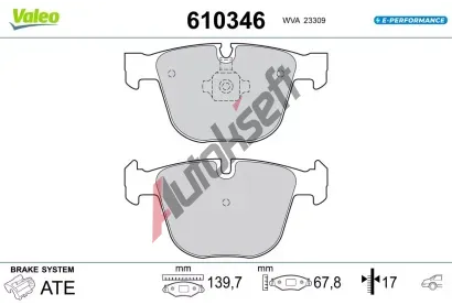 VALEO Sada brzdov�ch desti�ek E-PERFORMANCE VA 610346, 610346