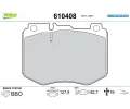 VALEO Sada brzdovch destiek E-PERFORMANCE ‐ VA 610408