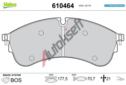 VALEO Sada brzdov�ch desti�ek E-PERFORMANCE VA 610464, 610464