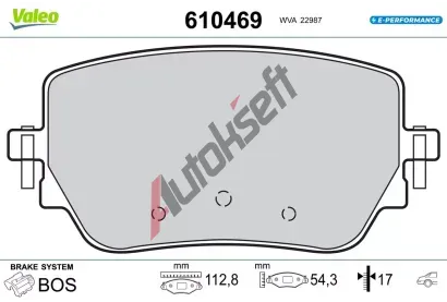 VALEO Sada brzdov�ch desti�ek E-PERFORMANCE VA 610469, 610469