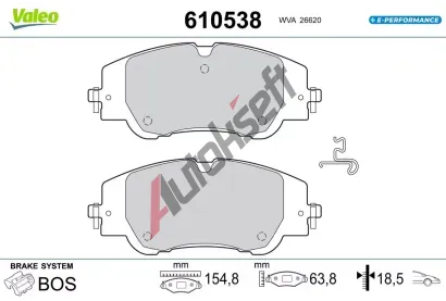 VALEO Sada brzdovch destiek E-PERFORMANCE VA 610538, 610538