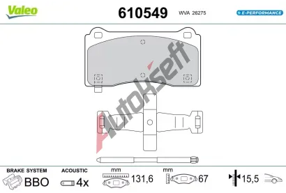 VALEO Sada brzdov�ch desti�ek E-PERFORMANCE VA 610549, 610549