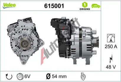 VALEO Gener�tor start�ru VALEO ORIGINS NEW 48V IBSG OE TECHNOLOGY VA 615001, 615001