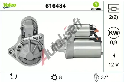 VALEO Start�r VALEO ORIGINS NEW OE TECHNOLOGY VA 616484, 616484
