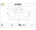 VALEO Brzdov kotou COATED - 278 mm ‐ VA 672503