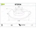 VALEO Brzdov kotou COATED - 259 mm ‐ VA 672534