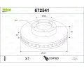VALEO Brzdov kotou COATED - 321 mm ‐ VA 672541