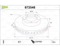 VALEO Brzdov kotou COATED - 314 mm ‐ VA 672548