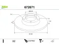 VALEO Brzdov� kotou� COATED&nbsp;&dash;&nbsp;VA 672671