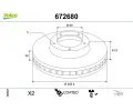 VALEO Brzdov� kotou� COATED - 283 mm&nbsp;&dash;&nbsp;VA 672680