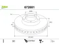 Brzdov� kotou�&nbsp;VALEO&nbsp;&dash;&nbsp;VA 672681
