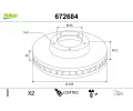 Brzdov kotou VALEO ‐ VA 672684