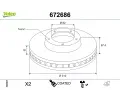 VALEO Brzdov� kotou� COATED&nbsp;&dash;&nbsp;VA 672686