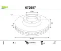VALEO Brzdov� kotou� COATED - 365 mm&nbsp;&dash;&nbsp;VA 672687