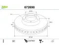 Brzdov kotou VALEO ‐ VA 672690
