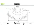Brzdov kotou VALEO ‐ VA 672691