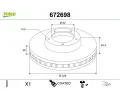 Brzdov� kotou�&nbsp;VALEO&nbsp;&dash;&nbsp;VA 672698