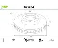 VALEO Brzdov� kotou� COATED&nbsp;&dash;&nbsp;VA 672704