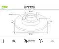 VALEO Brzdov kotou COATED - 262 mm ‐ VA 672729