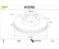 Brzdový kotouč VALEO ‐ VA 672762 Brzdový kotouč VALEO ‐ VA 672762