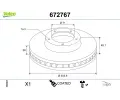 Brzdov kotou VALEO ‐ VA 672767